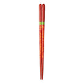 Red chopsticks with chopstick rests