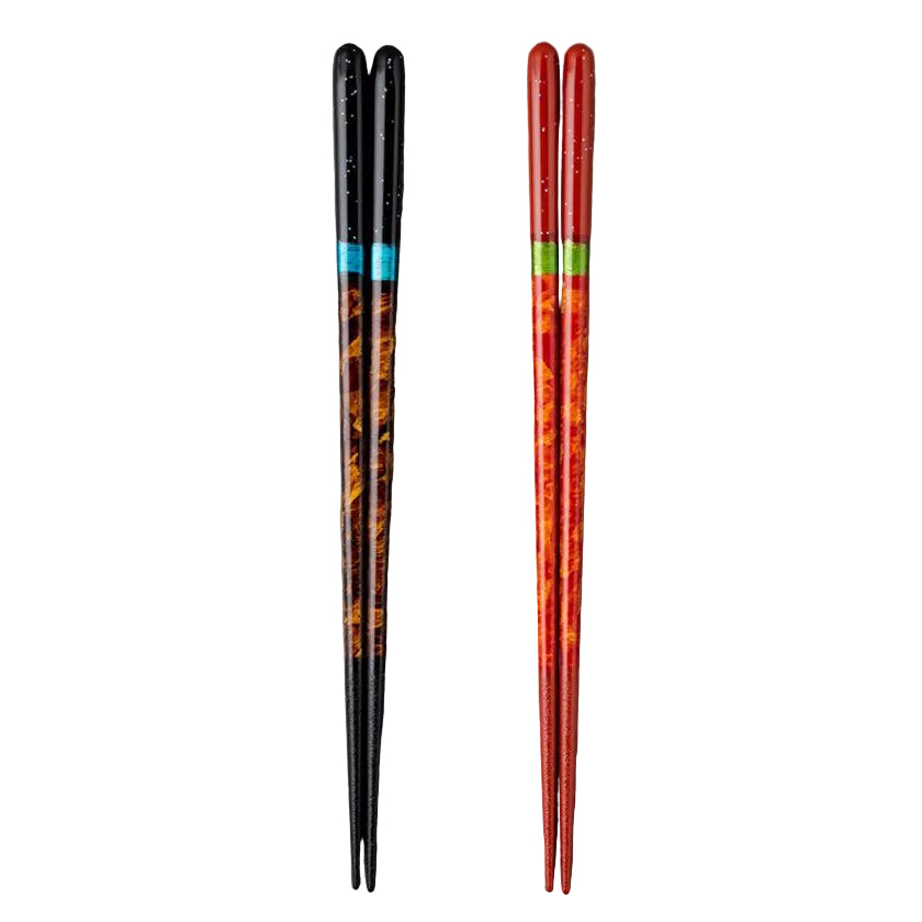 Night sky pattern chopsticks with chopstick rest