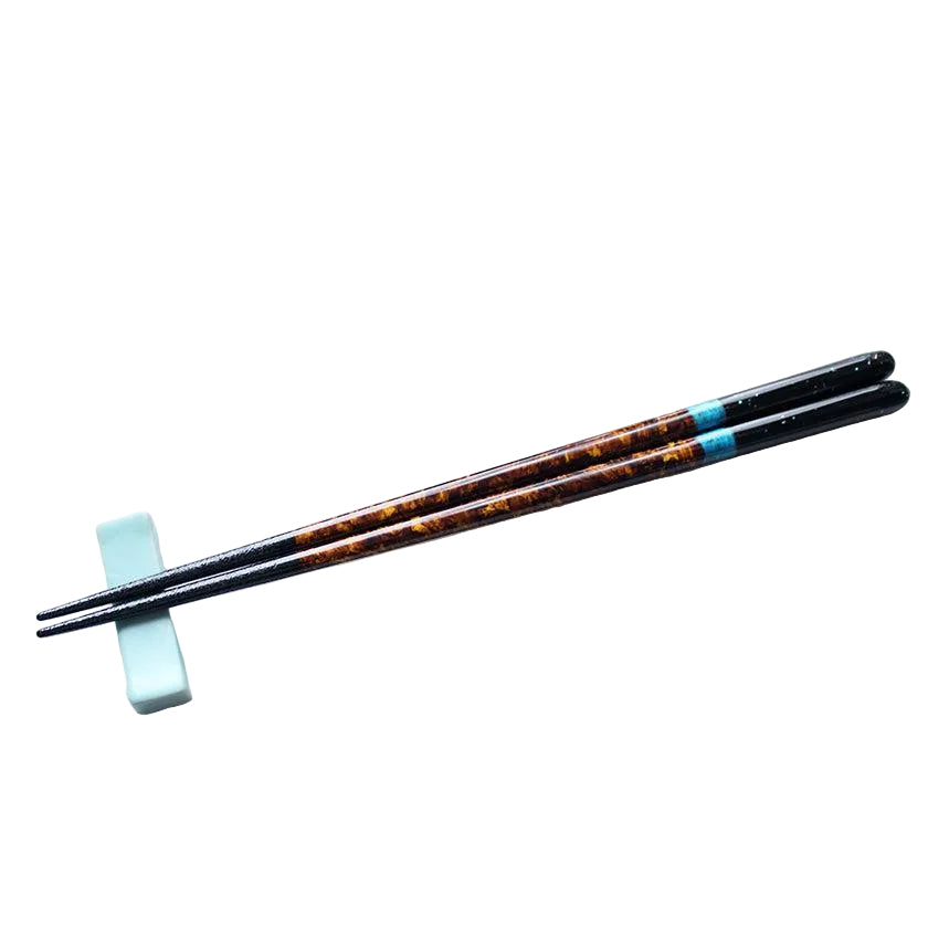 Night sky pattern chopsticks with chopstick rest